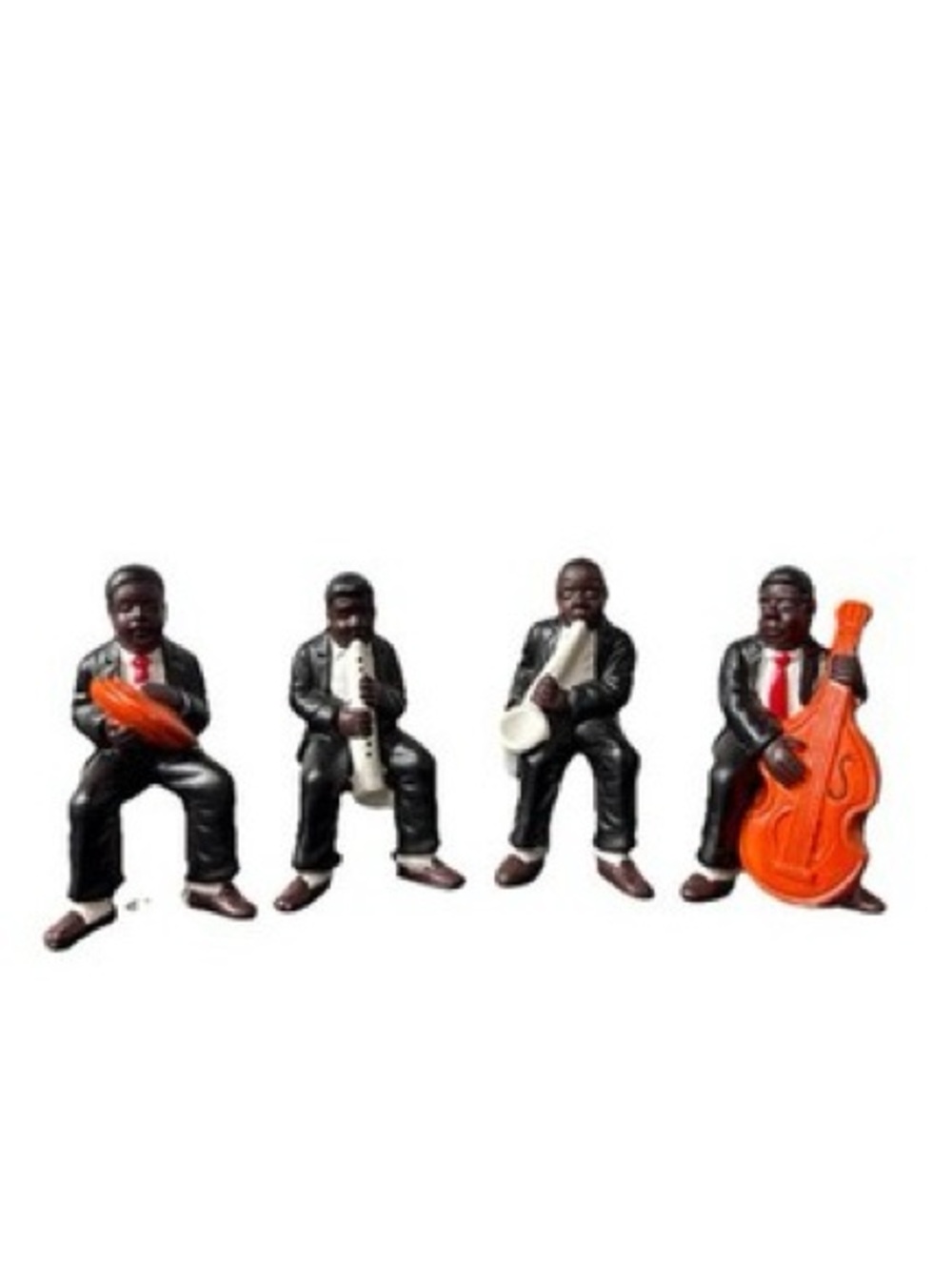 ✨Rare Find✨ 4 Vintage Jazz Band Ceramic Figurines